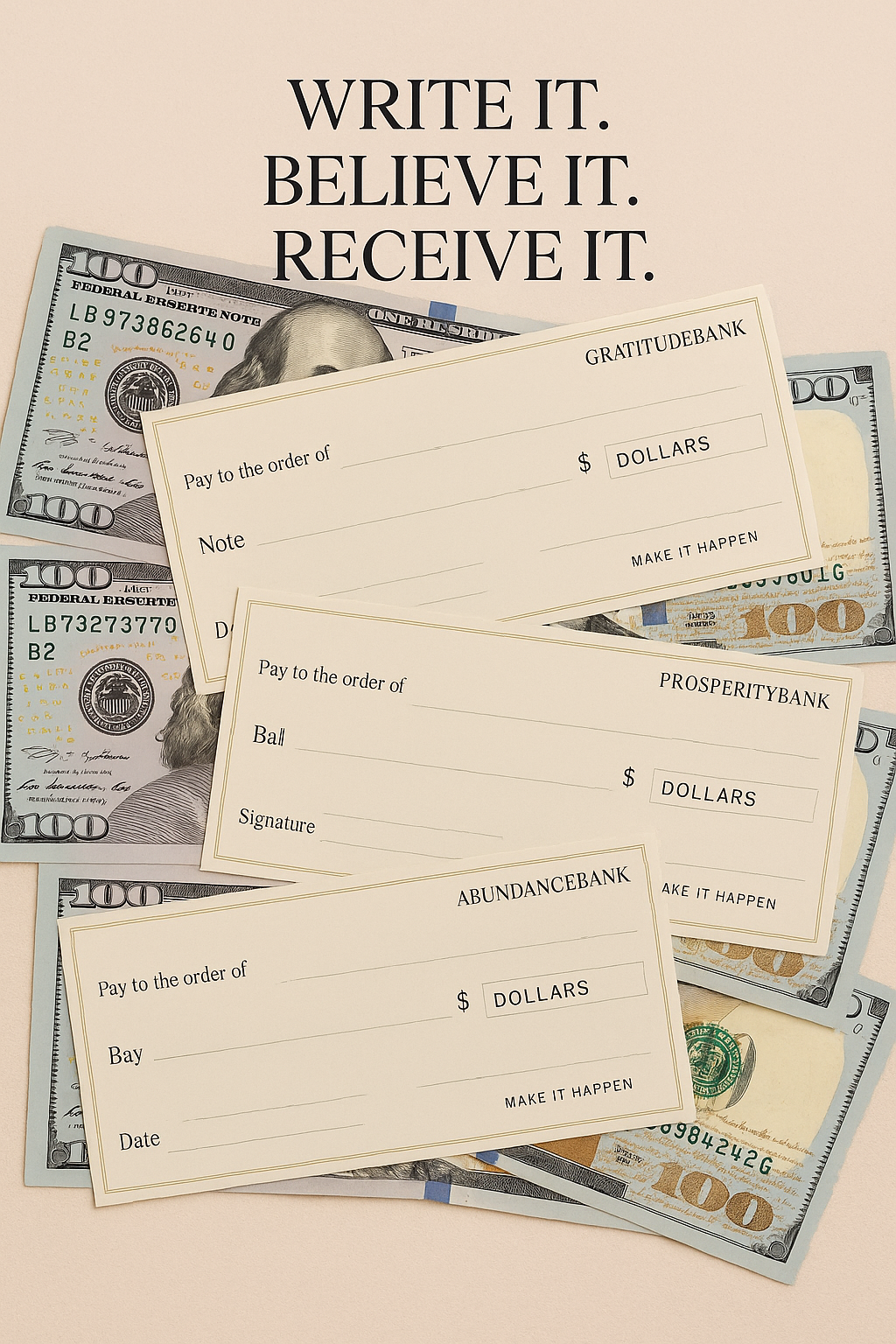 Money Manifestation Cheque Book
